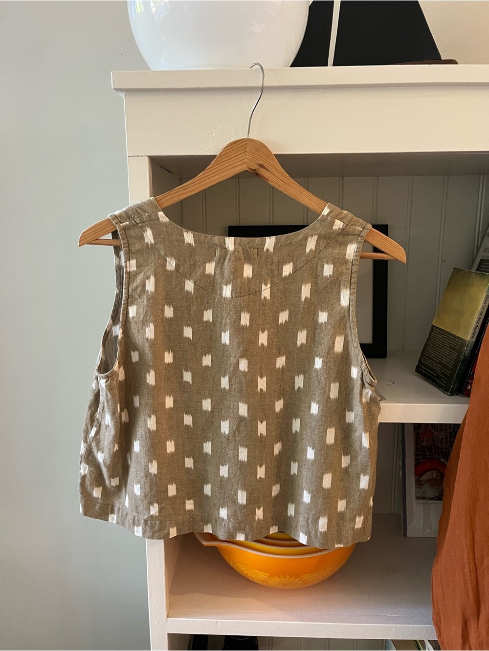Maiwa ikat cropped cotton tank size S small - Picture 2 of 4